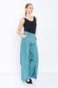 Picture of Woman Blue Loose Cut Slit Trotter Trousers