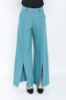 Picture of Woman Blue Loose Cut Slit Trotter Trousers