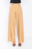 Kadın Camel Bol Kesim Yırtmaçlı Paça Pantolon resmi