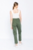Picture of Woman Khaki High Waist casual Trousers
