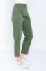 Picture of Woman Khaki High Waist casual Trousers