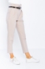Picture of Woman Beige High Waist Belted Work Trousers