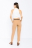 Picture of Woman Camel High Waist Belted Work Trousers
