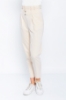 Kadın Bej Rahat Kesim Yüksek Bel Pantolon resmi