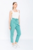 Picture of Woman Mint Comfortable Cut High Waist Trousers