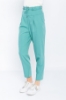 Picture of Woman Mint Comfortable Cut High Waist Trousers