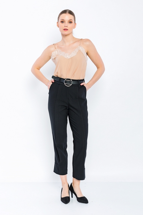Picture of Loose Cut Design Belted Trousers