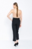 Picture of Woman Black Loose Cut Design Belted Trousers