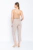Picture of Woman Beige Loose Cut Design Belted Trousers