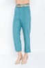 Kadın Mint Bol Kesim Tasarım Kemerli Pantolon resmi