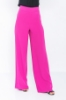 Picture of Woman Fuchsia High Waist palazzo Thin Trousers