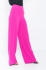 Picture of Woman Fuchsia High Waist palazzo Thin Trousers