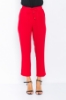 Picture of Woman Red Bird Gözlü Satin Material Loose Trousers
