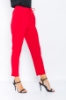 Kadın Kırmızı Kuş Gözlü Saten Kumaş Salaş Pantolon resmi