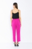 Picture of Woman Fuchsia Bird Gözlü Satin Material Loose Trousers