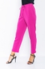 Picture of Woman Fuchsia Bird Gözlü Satin Material Loose Trousers
