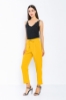 Picture of Woman Mustard Mustard Yellow Bird Gözlü Satin Material Loose Trousers