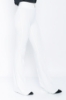 Kadın Beyaz Yüksek Bel Tokalı İspanyol Paça Pantolon resmi