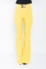 Picture of Woman Yellow High Waist Tokalı Flare Trotter Trousers
