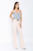 Picture of Woman Powder High Waist Tokalı Flare Trotter Trousers