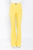 Picture of Woman Yellow High Waist Accessory Flare Trotter Trousers