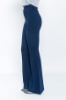 Picture of Woman Navy Navy Blue High Waist Accessory Flare Trotter Trousers