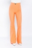 Picture of Woman Salmon High Waist Accessory Flare Trotter Trousers