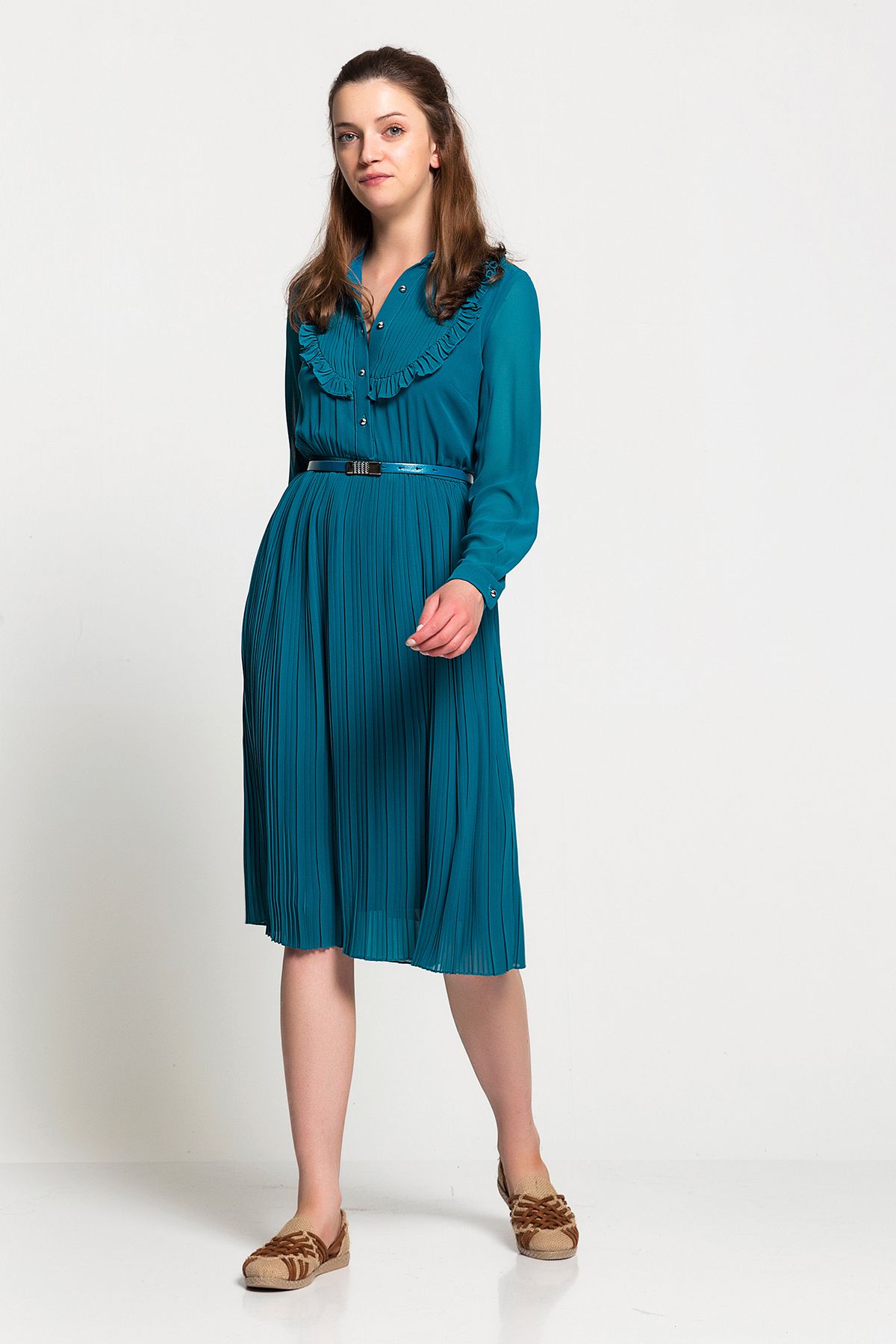 Picture of pleated French Size Chiffon Dress