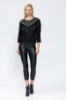 Picture of Woman Black Fringed Blouse