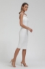 Picture of Woman White One Strap Midi Dress