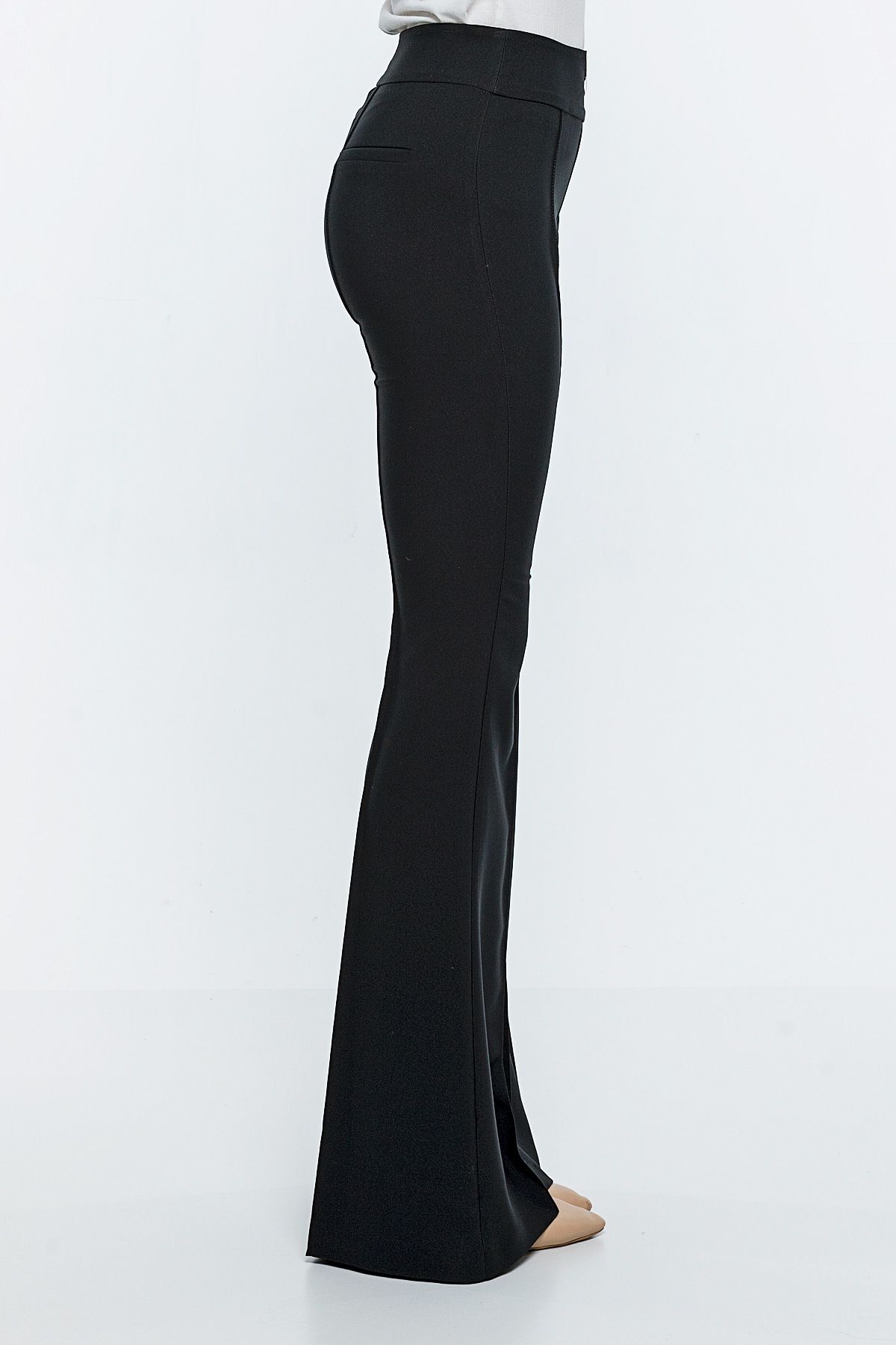 Picture of V Accessory High Waist Flare Trotter Trousers