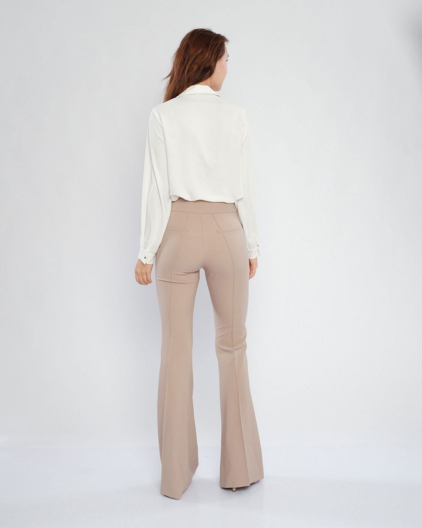 Picture of V Accessory High Waist Flare Trotter Trousers