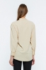 Picture of Woman Beige V Neck Well Slit Blouse