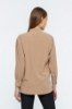 Kadın Vizon V Yaka Yanı Yırtmaçlı Bluz resmi