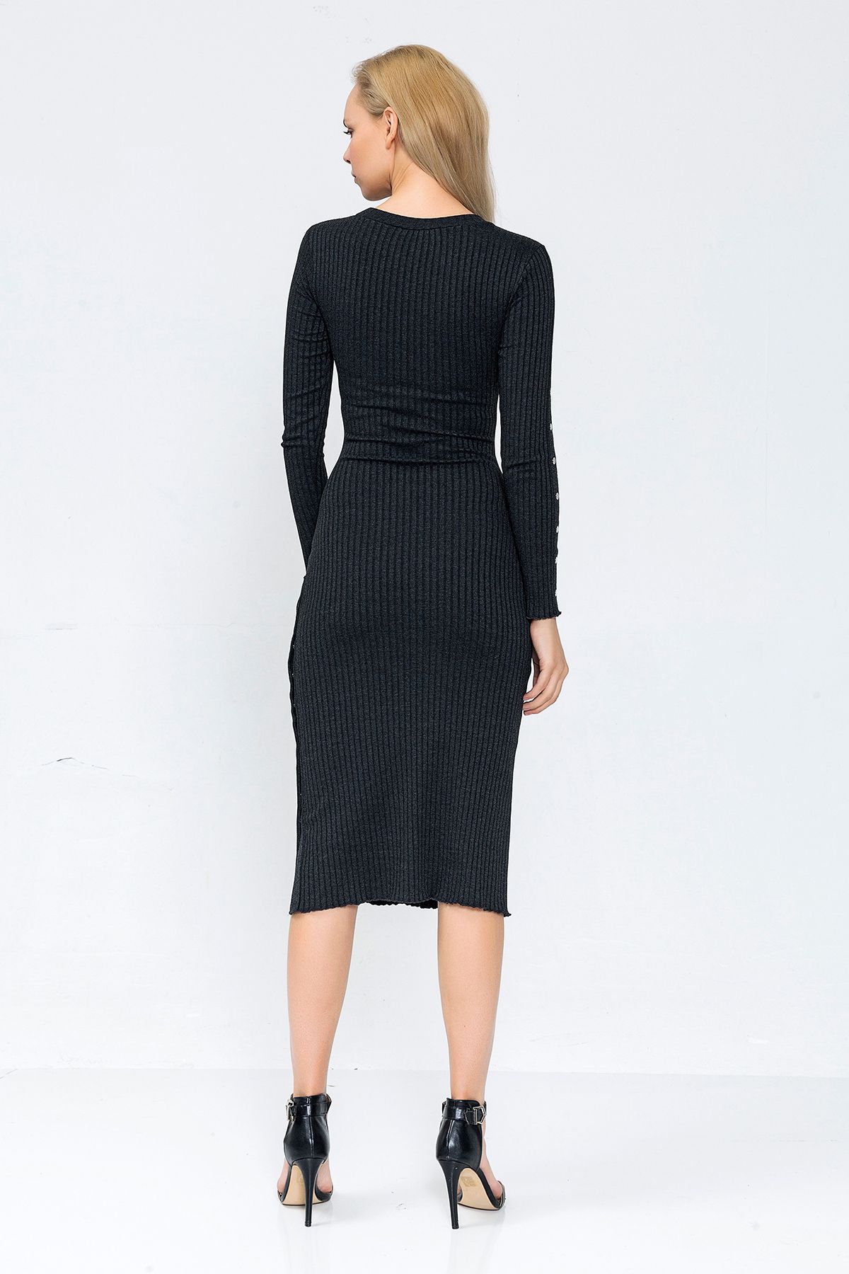 Picture of the sides Snap Knitwear Dress