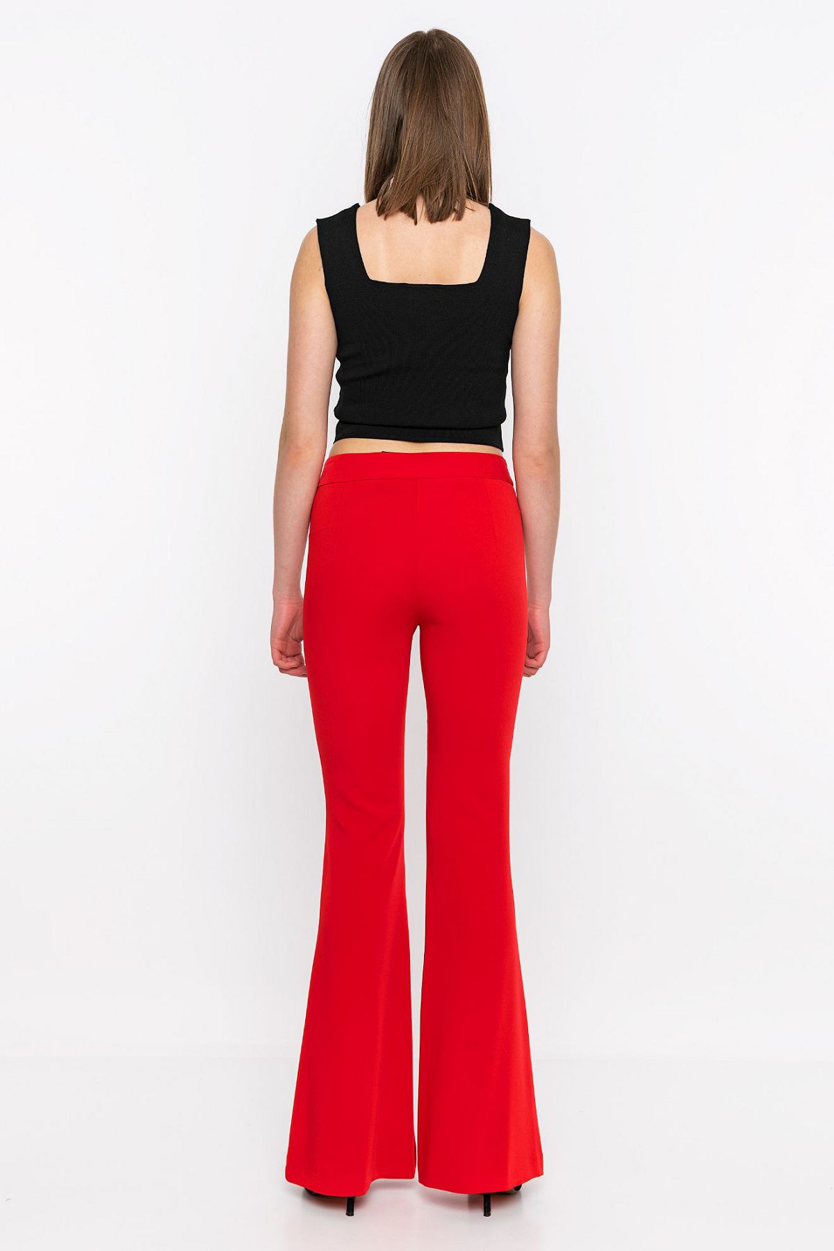 Picture of High Waist Flare Trotter Trousers