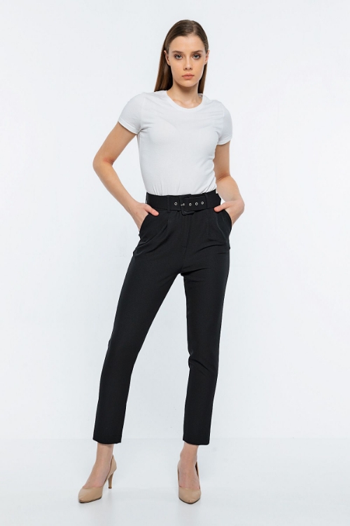 Picture of High Waist Belted Work Trousers