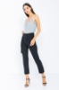 Picture of Woman Black High Waist Normal Trotter Work Trousers