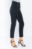 Picture of Woman Black High Waist Normal Trotter Work Trousers