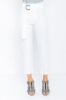 Kadın Beyaz Yüksek Bel Normal Paça Ofis Pantolon resmi