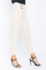 Picture of Woman Beige High Waist Normal Trotter Work Trousers