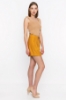 Picture of Woman Mustard Mustard Yellow High Waist pleat Detayli Sort