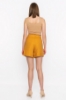Picture of Woman Mustard Mustard Yellow High Waist pleat Detayli Sort